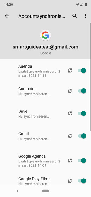 Uw gegevens worden gesynchroniseerd