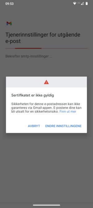 Velg ENDRE INNSTILLINGENE