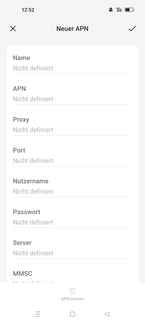 Geben Sie Internet-Informationen ein