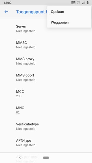 Selecteer Opslaan