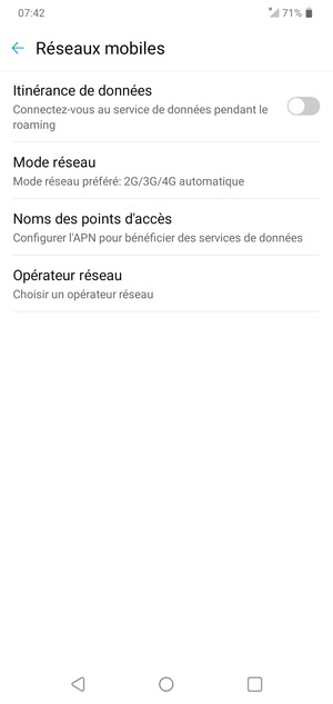 Sélectionnez Noms des points d'accès