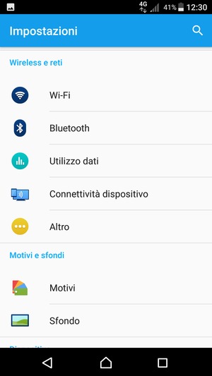 Seleziona Wi-Fi