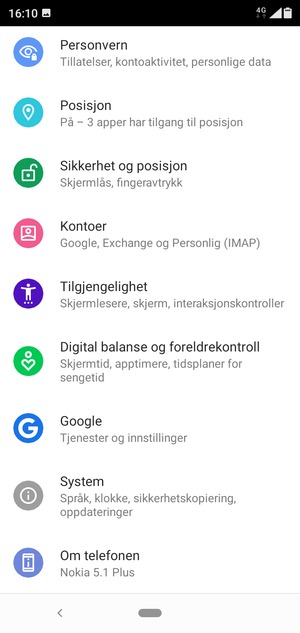 Bla til og velg System