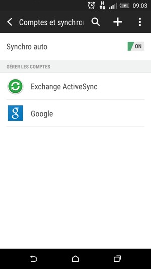 Sélectionnez Google