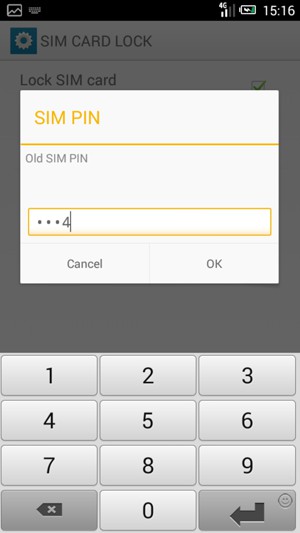 Enter your Old SIM PIN and select OK