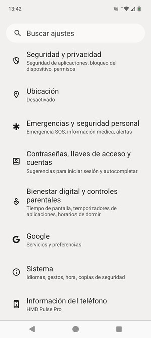 Desplácese y seleccione Sistema