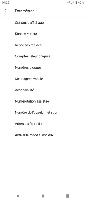 Sélectionnez Messagerie vocale