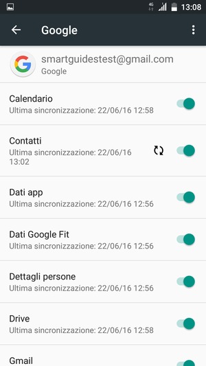 Seleziona il tasto Menu