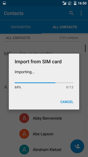 Your contacts will be saved to your Google account and saved to your phone the next time Google is synced.