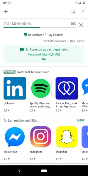 Afvent at installeringen er afsluttet