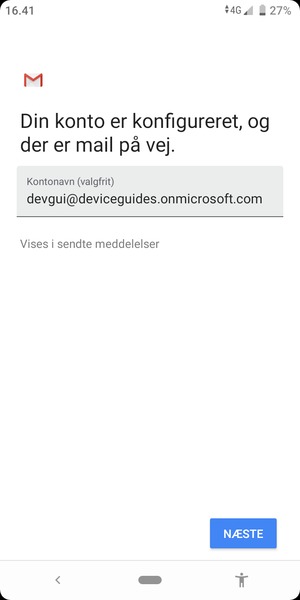 Giv din konto et navn og vælg NÆSTE