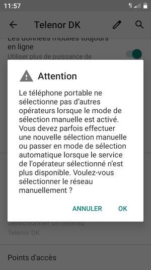 Sélectionnez OK