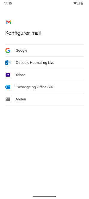Vælg Outlook, Hotmail og Live