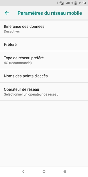 Sélectionnez Noms des points d'accès