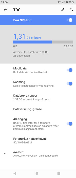 Slå Roaming på eller av