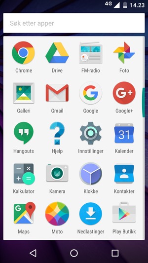 Velg Innstillinger