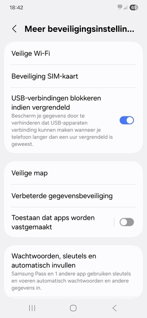 Selecteer Beveiliging SIM-kaart