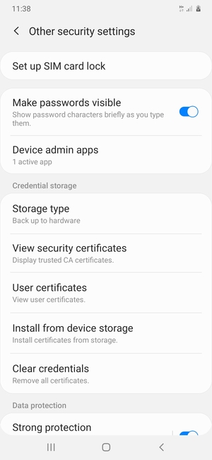 Select Set up SIM card lock