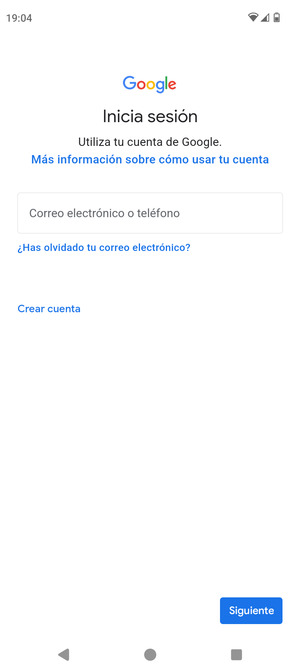 Introduzca su dirección de Gmail y seleccione Siguiente