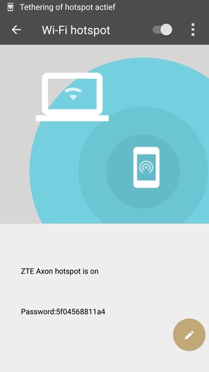 Uw telefoon is nu geïnstalleerd voor gebruik als modem