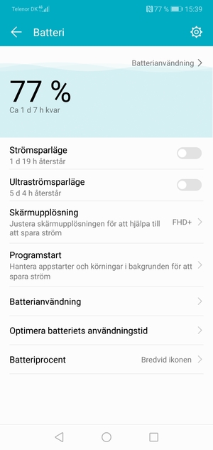 Aktivera Strömsparläge