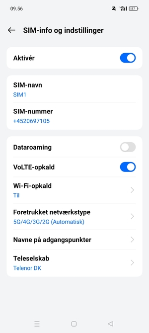 Vælg Navne på adgangspunkter