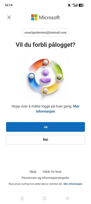 Velg ønsket alternativ