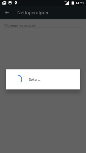Vent til søket er ferdig