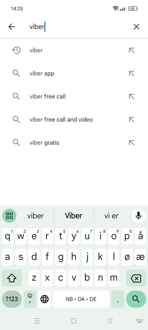 Skriv inn applikasjonsnavnet og velg Søk
