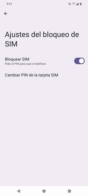 Seleccione Cambiar PIN de la tarjeta SIM