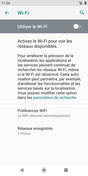 Activer le Wi-Fi