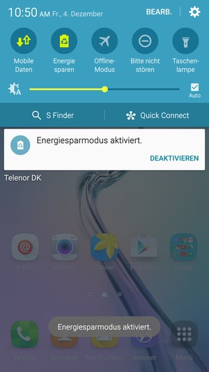 Schalten Sie Energie sparen ein