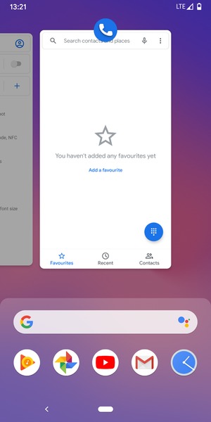 Swipe apps up to close them