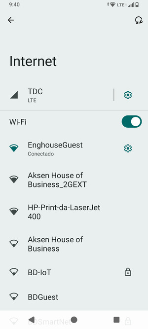 Ahora está conectado a la red Wi-Fi
