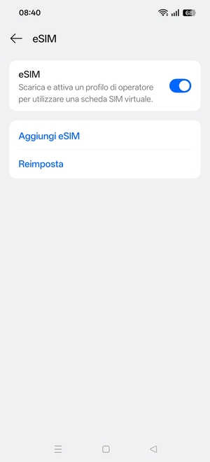 Seleziona Aggiungi eSIM