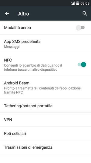 Seleziona Reti cellulari