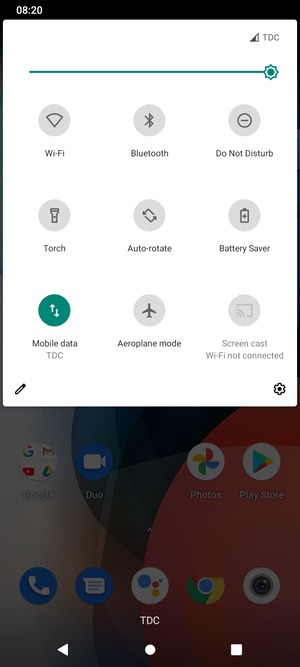 Adjust brightness to the required level
