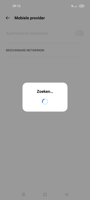 Wacht tot de zoekopdracht beëindigd is