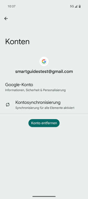 Wählen Sie Kontosynchronisierung