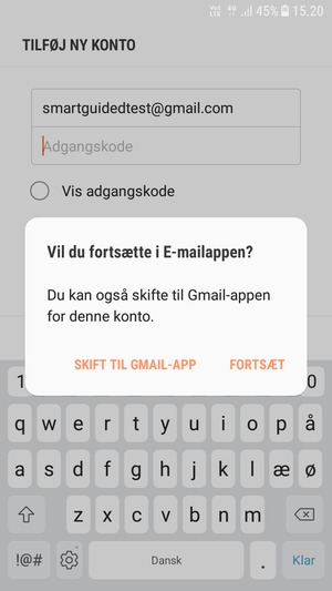 Vælg FORTSÆT