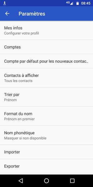 Vos contacts vont être enregistrés sur votre Motorola