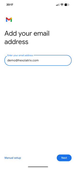 Enter your Email address and select Next