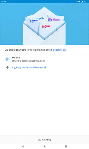 Seleziona VAI A GMAIL