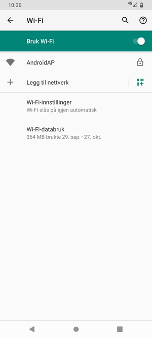 Velg det trådløse nettverket du vil koble til