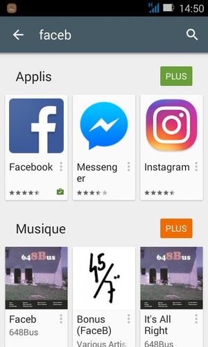 Sélectionnez l'appli