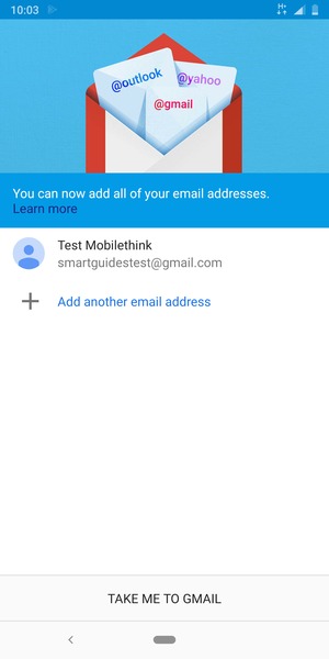 Select TAKE ME TO GMAIL