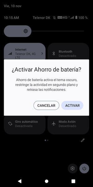 Seleccione ACTIVAR