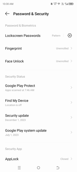 Your phone is now secure with a screen lock