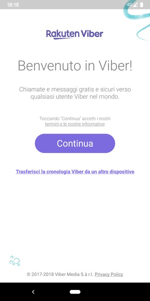L'app è pronta per l'uso