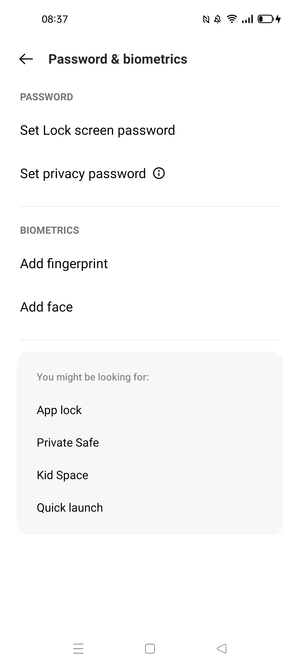 Select Set Lock screen password